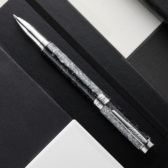 Conklin Endura Epoxy Nights Gel Rollerball -  Silver/Black (Special Edition)