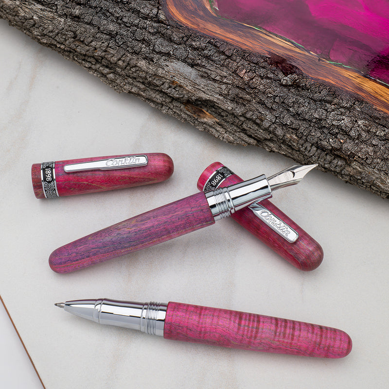 Conklin 1898 Gel Rollerball Pen - Stabilized Wood Matte Purple/Pink (Limited Edition)