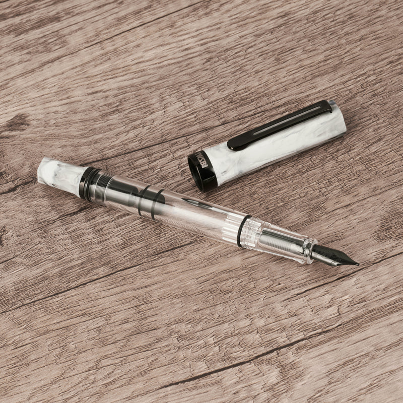 TWSBI ECO Fountain Pen - Carrara w/ Onyx Trim