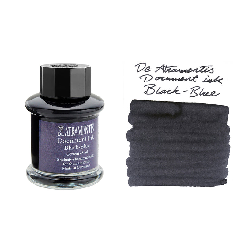 De Atramentis Document Ink Black Blue - 45ml Bottled Ink