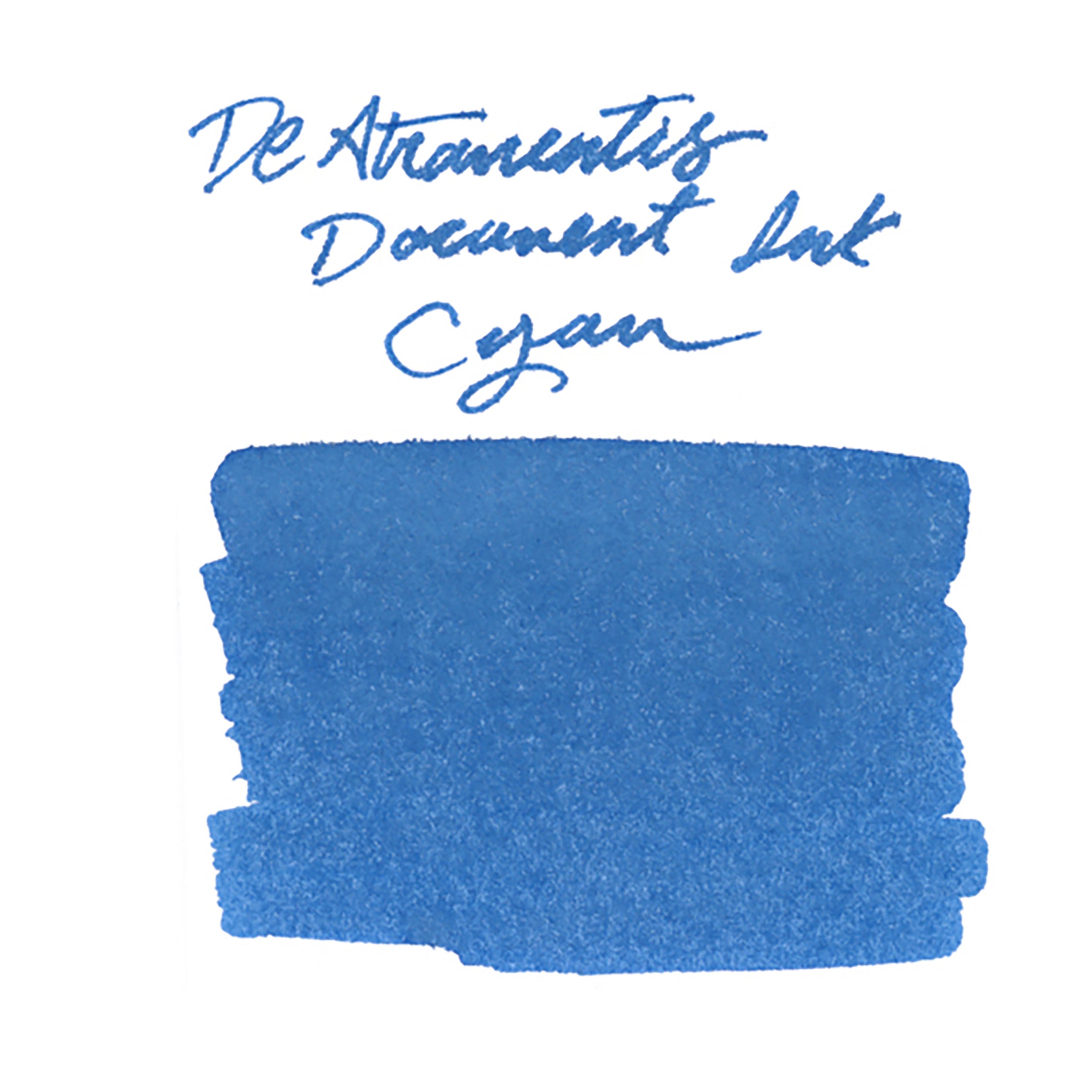 De Atramentis Document Ink Cyan - Ink Sample - The Goulet Pen Company