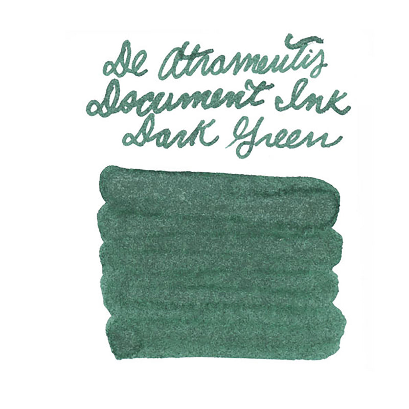De Atramentis Document Ink Dark Green - Ink Sample