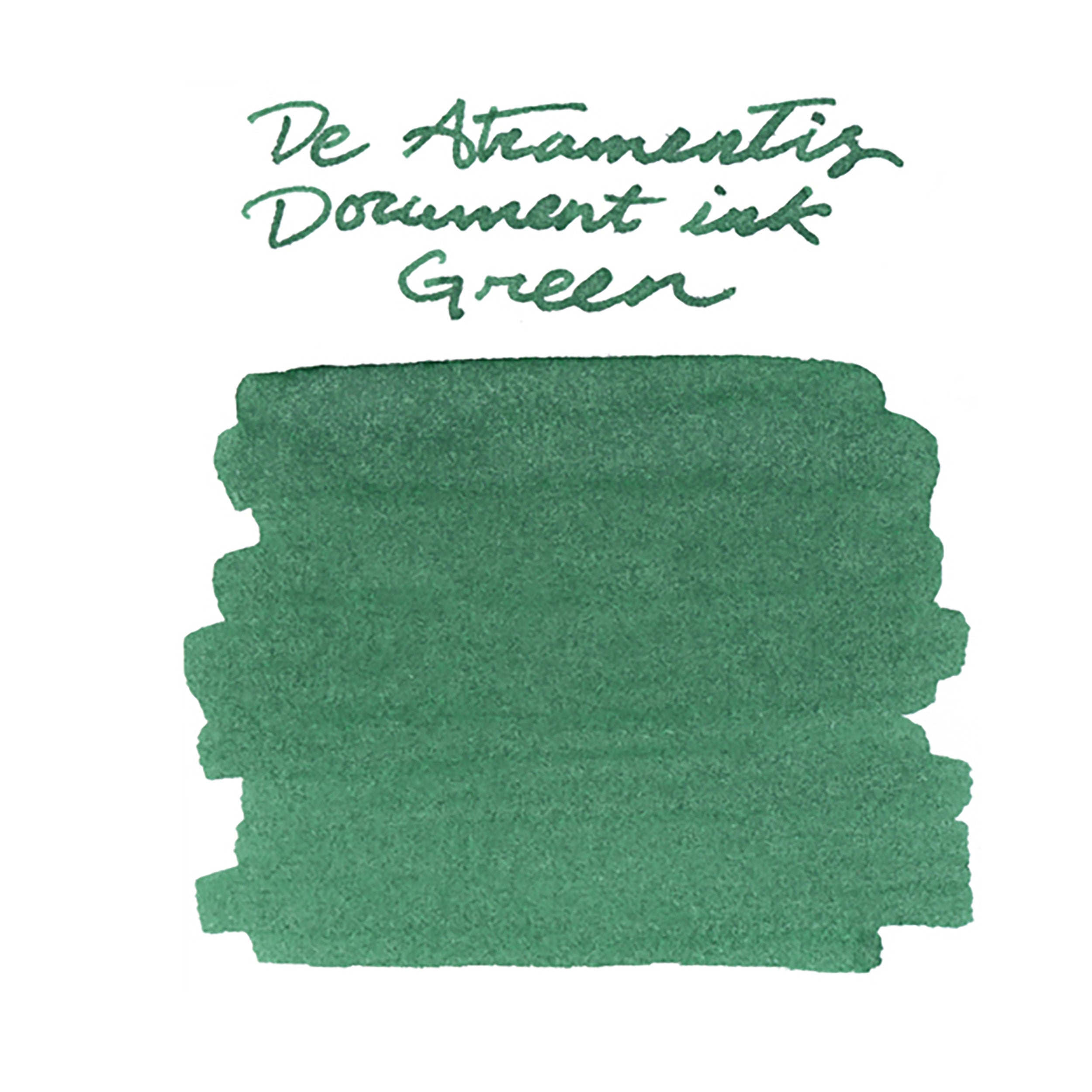 De Atramentis Document Ink Green - Ink Sample - The Goulet Pen Company