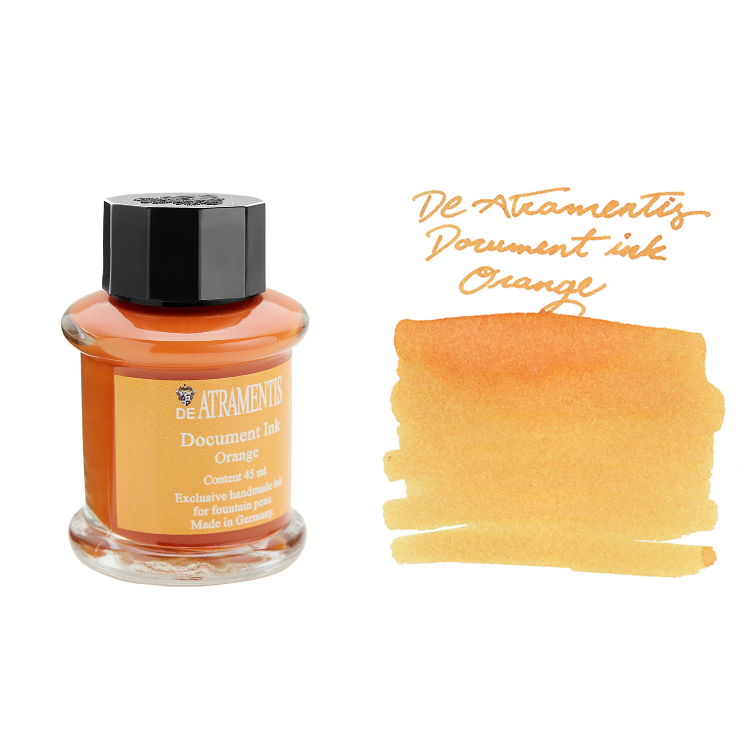 De Atramentis Document Ink Orange - 45ml Bottled Fountain Pen Ink