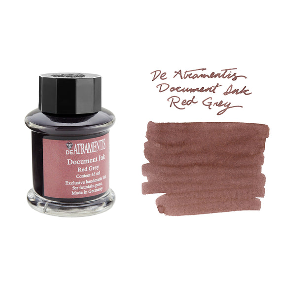 De Atramentis Document Ink Red Grey - 45ml Bottled Ink