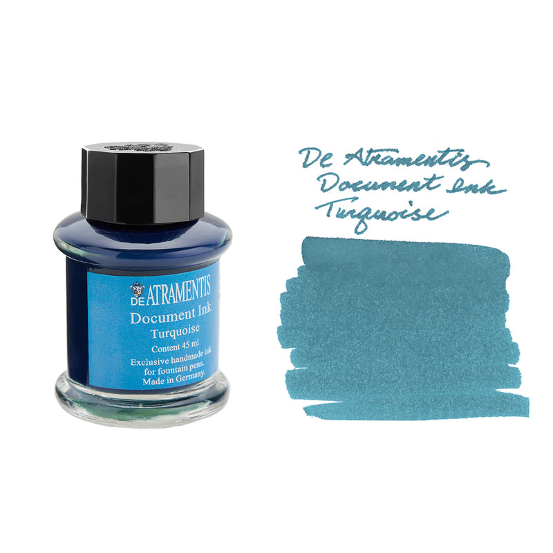De Atramentis Document Ink Turquoise - 45ml Bottled Ink