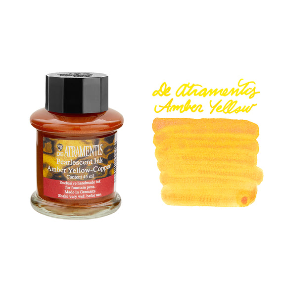 De Atramentis Pearlescent Amber Yellow-Copper - 45ml Bottled Ink