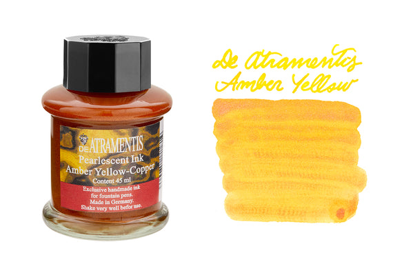 De Atramentis Pearlescent Amber Yellow-Copper - 45ml Bottled Ink