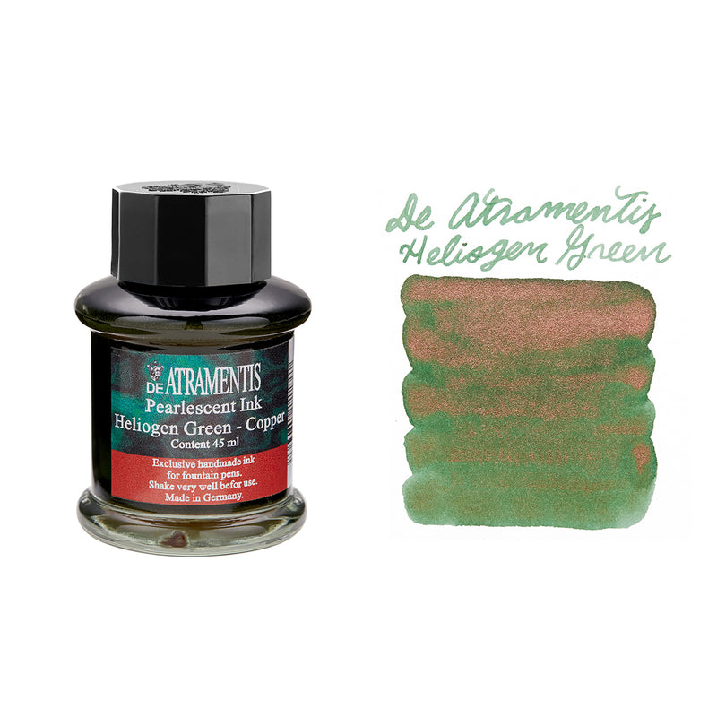 De Atramentis Pearlescent Heliogen Green-Copper - 45ml Bottled Ink