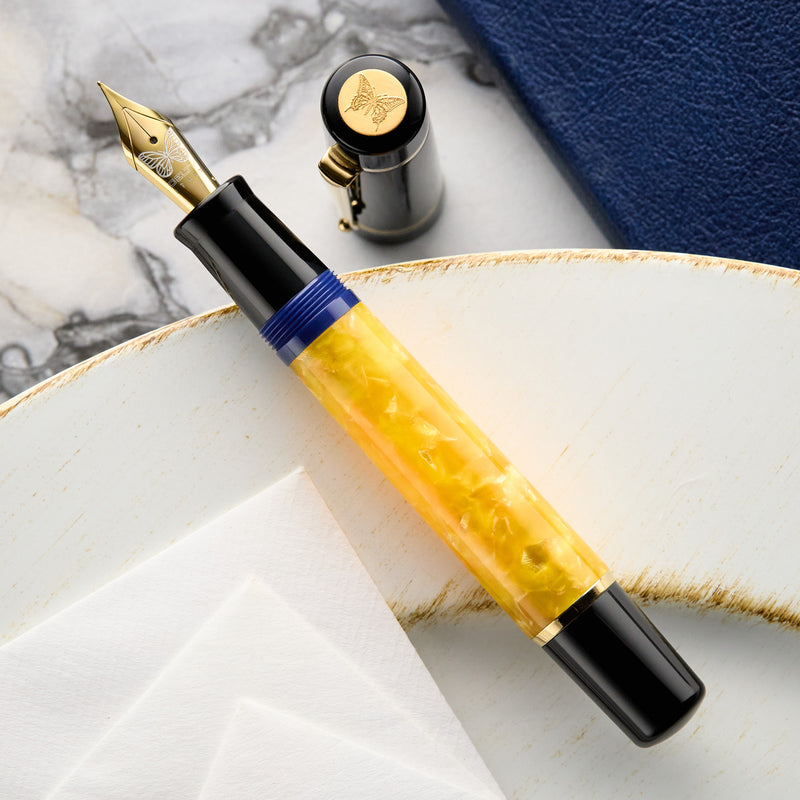 Delta Butterfly Fountain Pen - Yellow Swallowtail (Special Edition)