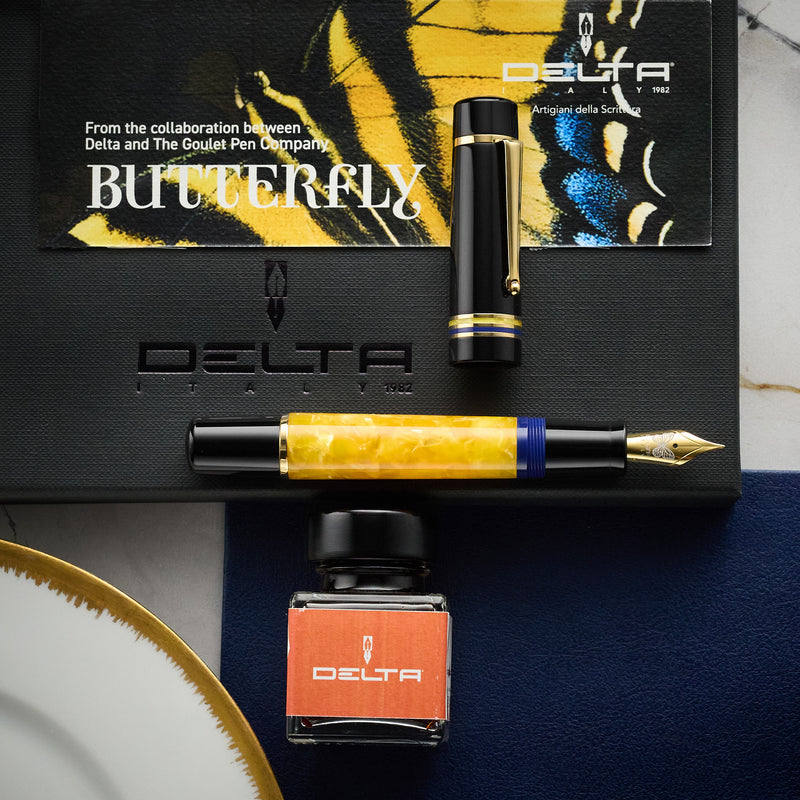 Delta Butterfly Fountain Pen - Yellow Swallowtail (Special Edition)