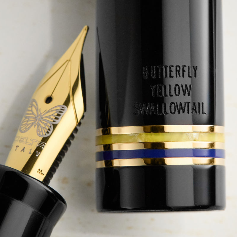 Delta Butterfly Fountain Pen - Yellow Swallowtail (Special Edition)