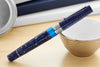 Delta Lapis Blue Celluloid Fountain Pen - Palladium (Limited Edition)