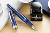 Delta Lapis Blue Celluloid Fountain Pen - Palladium (Limited Edition)