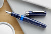 Delta Lapis Blue Celluloid Fountain Pen - Palladium (Limited Edition)