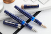 Delta Lapis Blue Celluloid Fountain Pen - Palladium (Limited Edition)