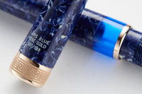 Delta Lapis Blue Celluloid Fountain Pen - Rosegold (Limited Edition)