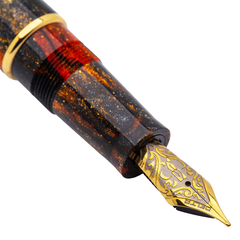 Delta DV Original Mid Size Fountain Pen - Glow Up Oro