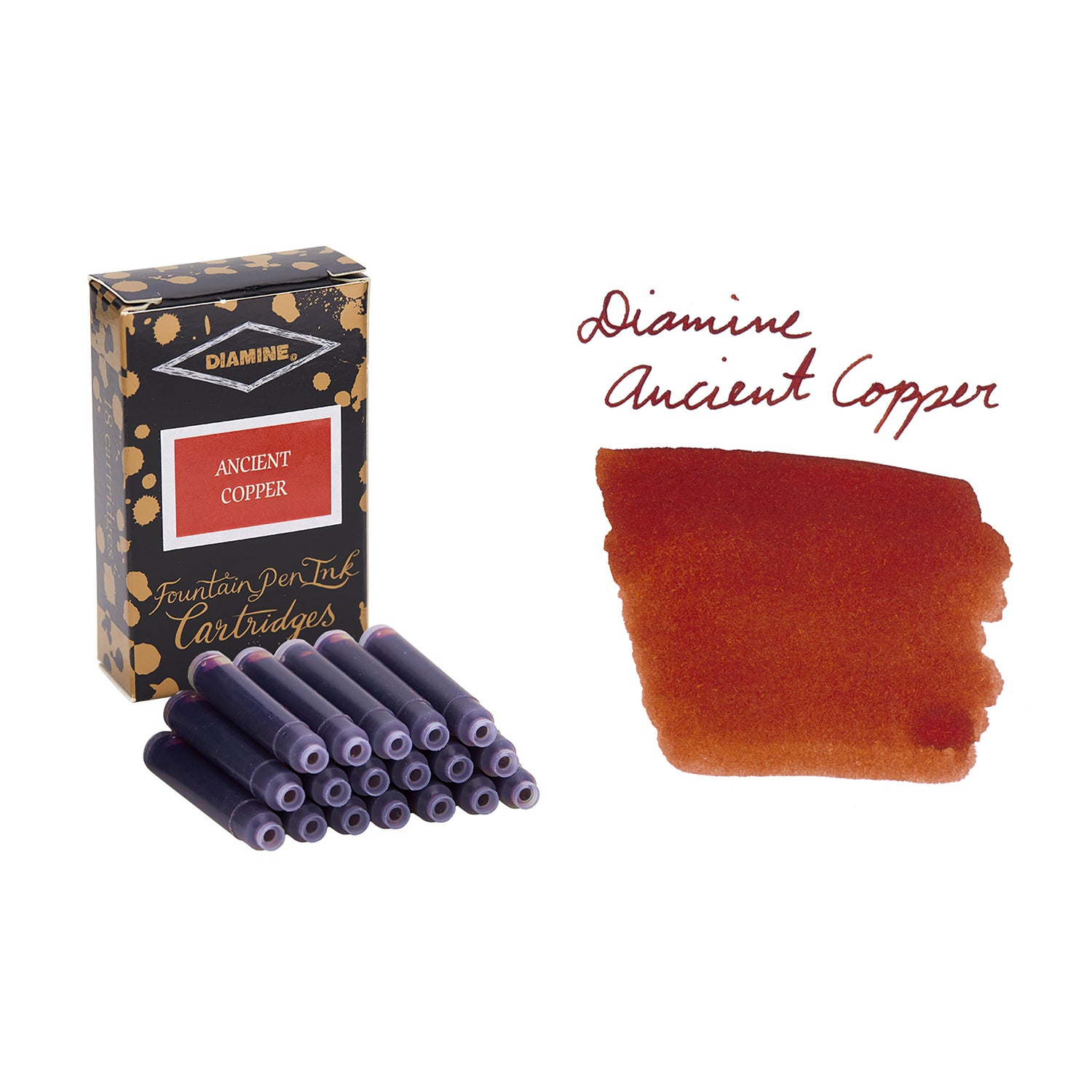Diamine Ancient Copper Fountain Pen Ink Cartridges The Goulet
