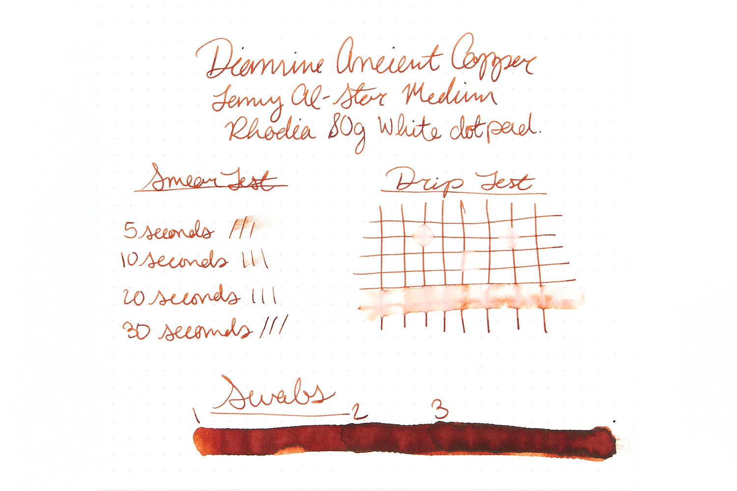 Diamine Chocolate Brown - Ink Sample