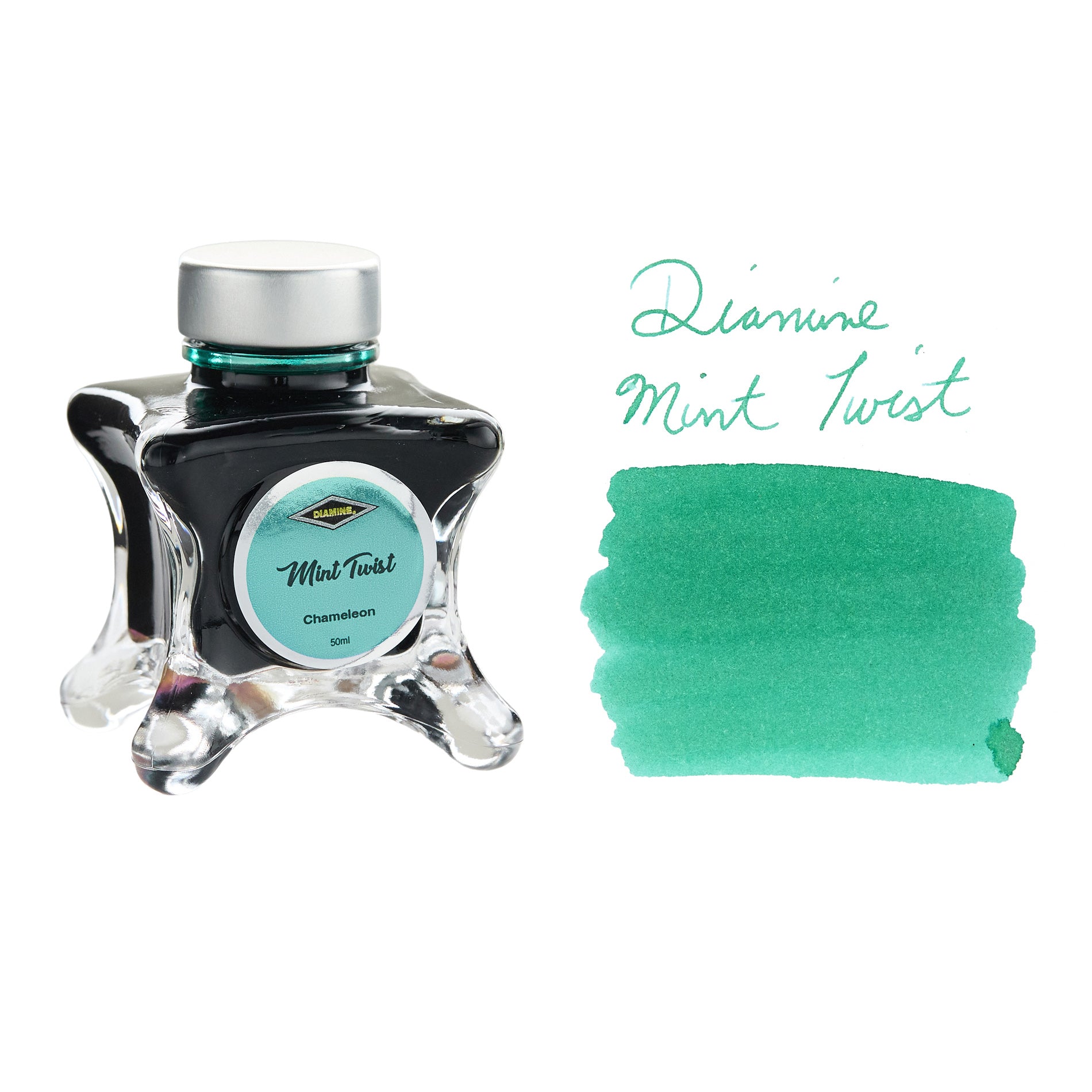 Diamine Mint Twist - 50ml Bottled Fountain Pen Ink - The Goulet Pen Company