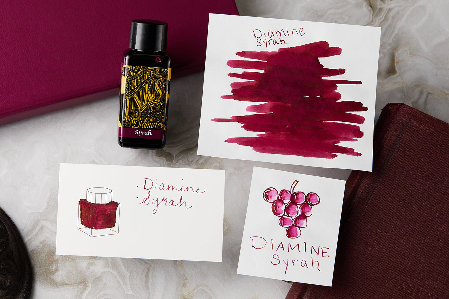 Diamine Syrah Fountain Pen Ink Cartridges The Goulet Pen Company