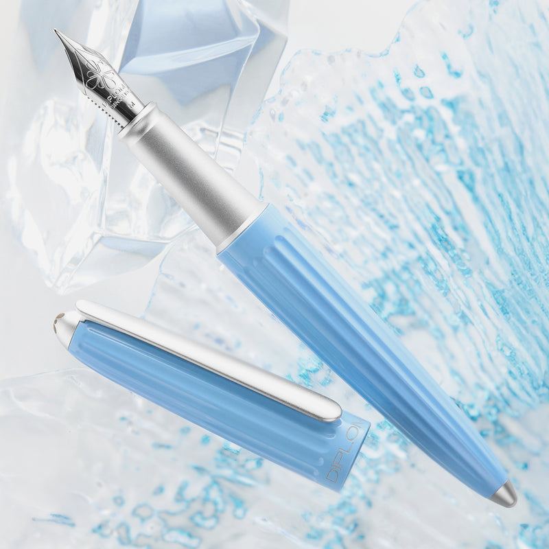 Diplomat Aero Fountain Pen - Ice Blue (Special Edition)