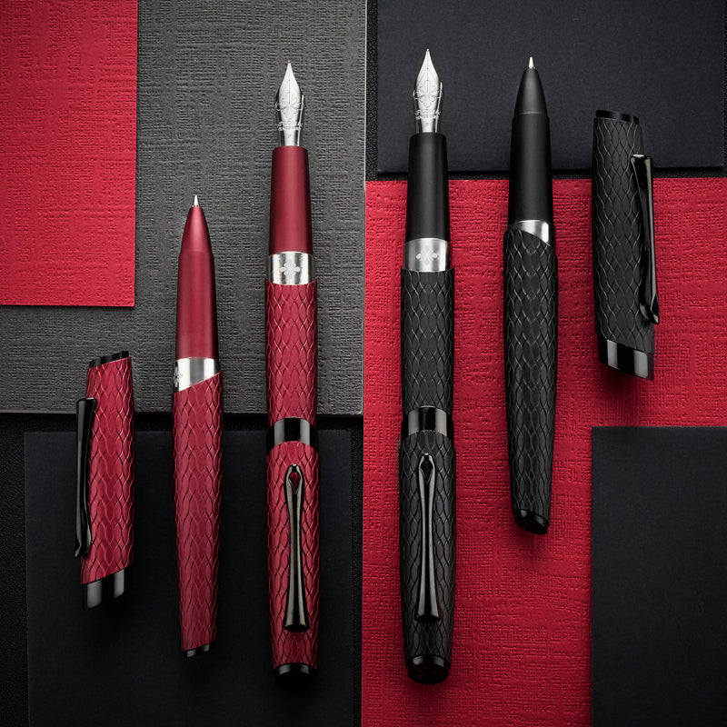 Diplomat Cobra Rollerball Pen - Burgundy Red