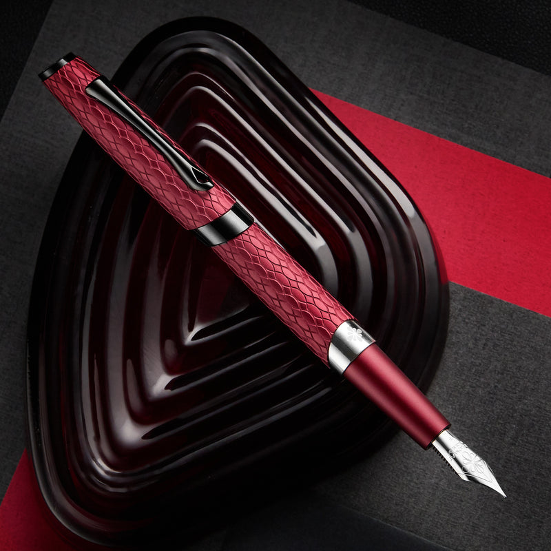 Diplomat Cobra Fountain Pen - Burgundy