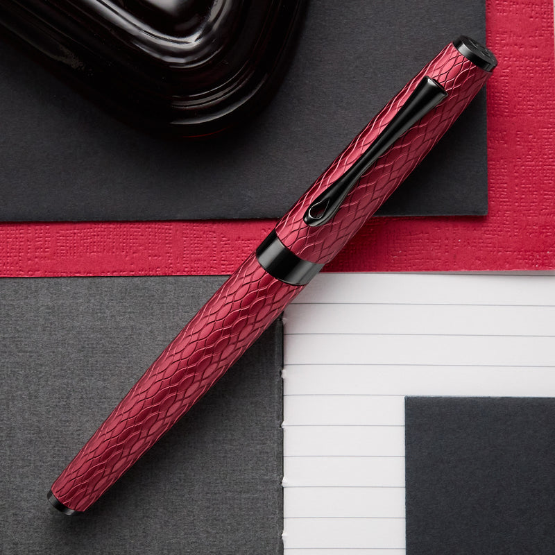 Diplomat Cobra Rollerball Pen - Burgundy Red