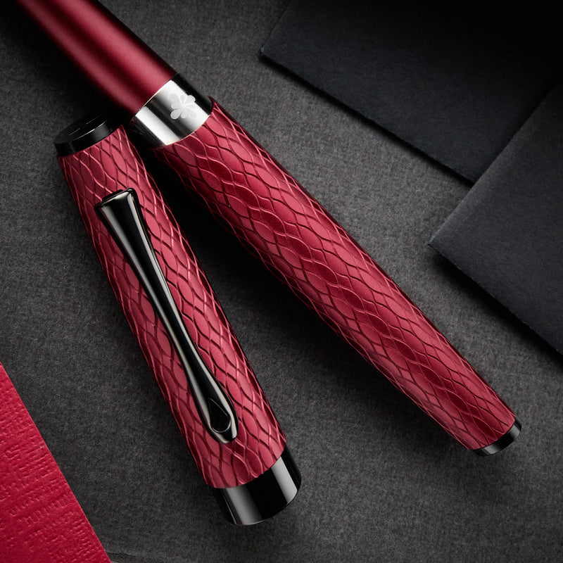 Diplomat Cobra Rollerball Pen - Burgundy Red