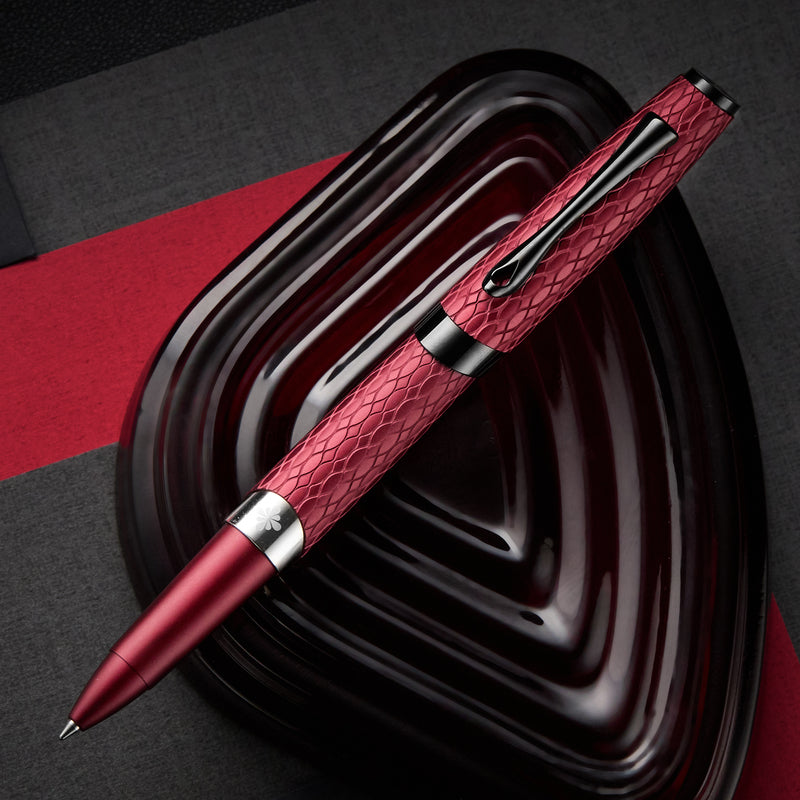 Diplomat Cobra Rollerball Pen - Burgundy Red