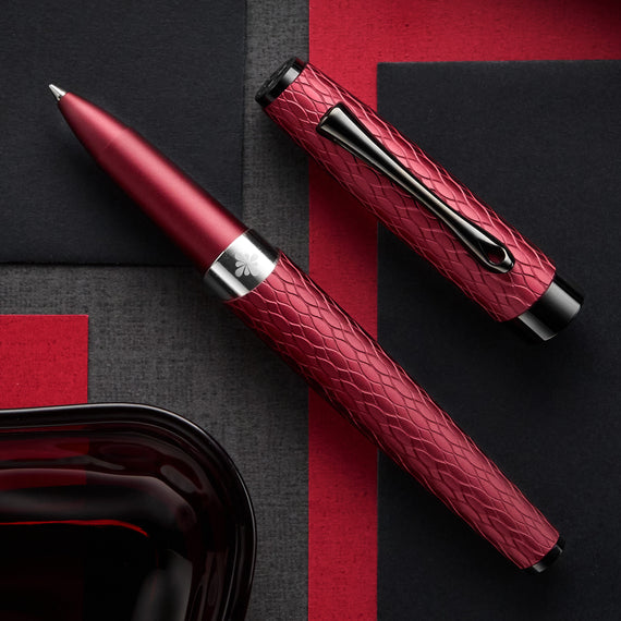 Diplomat Cobra Rollerball Pen - Burgundy Red