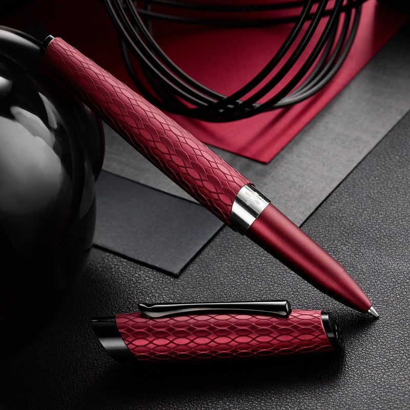 Diplomat Cobra Rollerball Pen - Burgundy Red