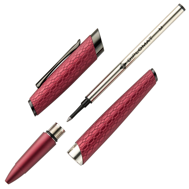 Diplomat Cobra Rollerball Pen - Burgundy Red