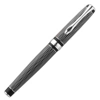 Diplomat Excellence A Plus Fountain Pen - Wave Guilloche Lapis Black