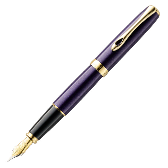 Diplomat Excellence A2 Fountain Pen - Violet Rain/Gold
