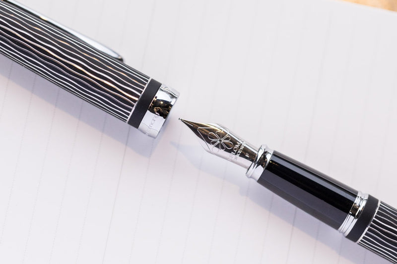 Diplomat Excellence A Plus Fountain Pen - Wave Guilloche Lapis Black