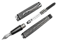 Diplomat Excellence A Plus Fountain Pen - Wave Guilloche Lapis Black