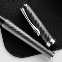 Diplomat Excellence A2 Fountain Pen - Guilloche Black/Chrome