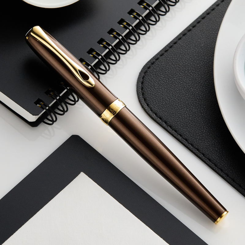 Diplomat Excellence A2 Fountain Pen - Marrakesh Brown/Gold