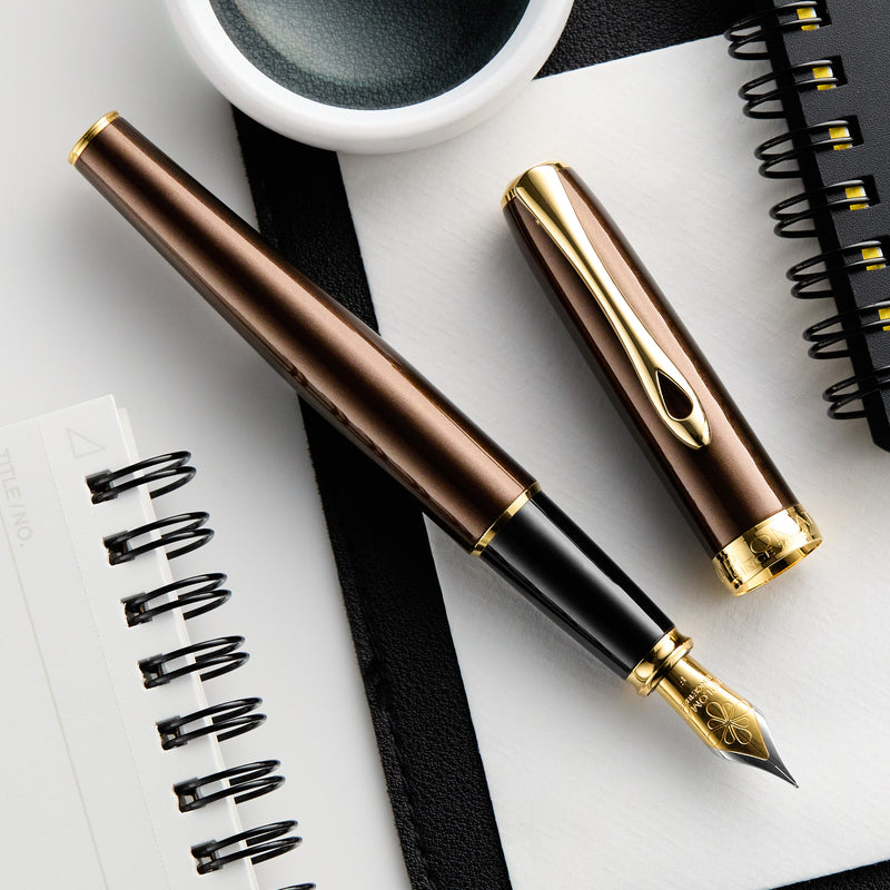 Diplomat Excellence A2 Fountain Pen - Marrakesh Brown/Gold