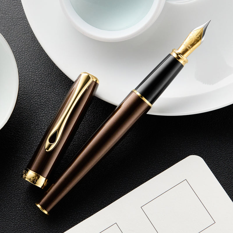 Diplomat Excellence A2 Fountain Pen - Marrakesh Brown/Gold