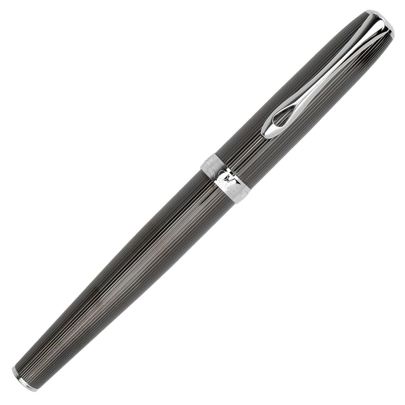 Diplomat Excellence A2 Fountain Pen - Guilloche Black/Chrome