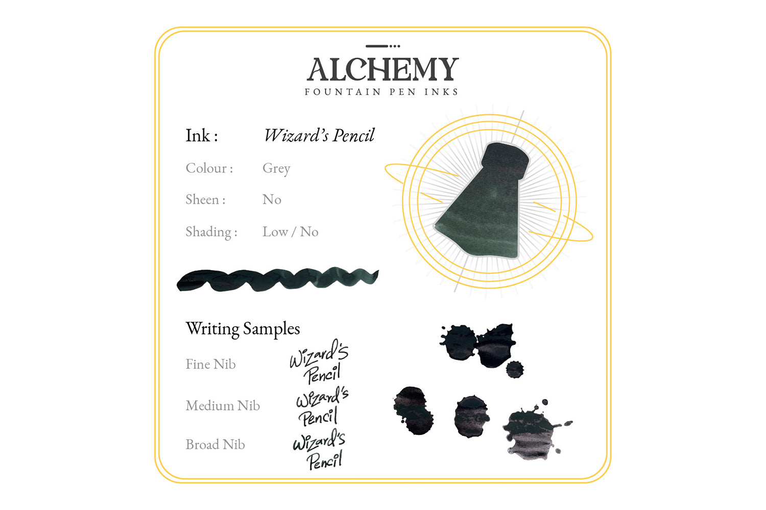 Alchemy Ink Endless Alchemy Wizard's Pencil - Ink Sample - The Goulet Pen Company