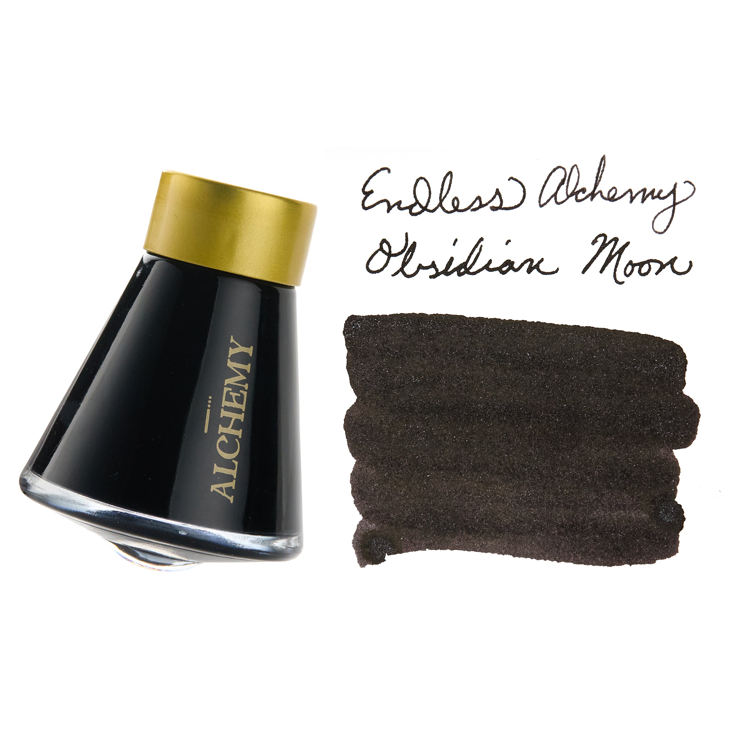 Endless Alchemy Obsidian Moon - 45ml Bottled Fountain Pen Ink - The ...
