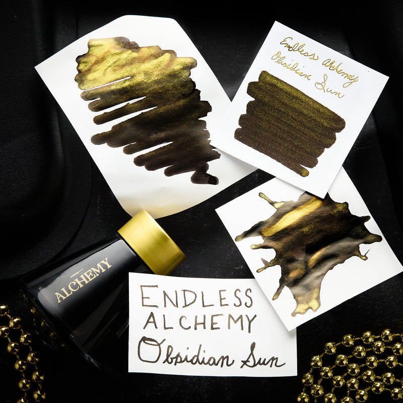 Alchemy Ink Endless Alchemy Obsidian Sun - 45ml Bottled Fountain Pen Ink - The ...