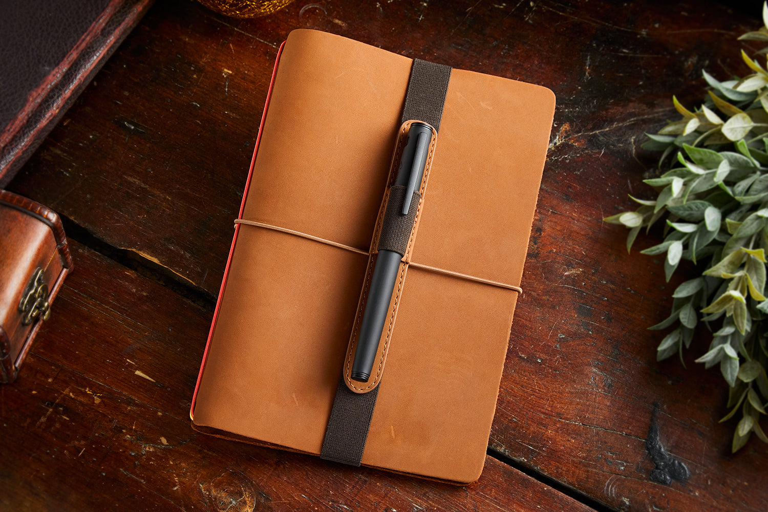 Personalized vintage leather leuchtturm1917 a5 notebook cover – DMleather