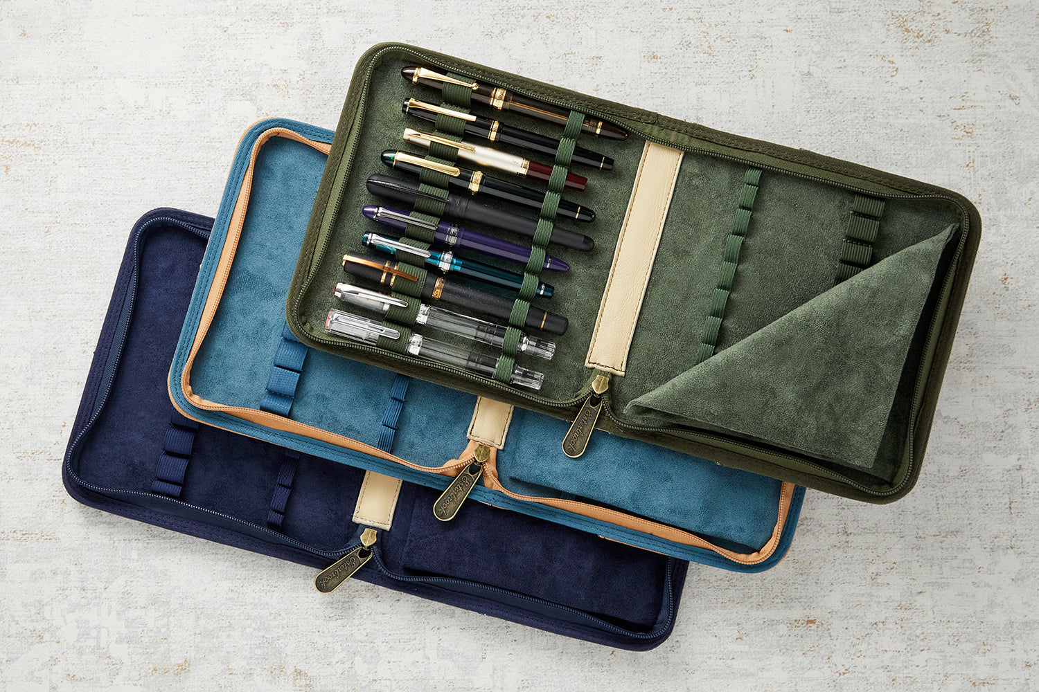 Esterbrook 20 Pen Zipper Case - Army Green