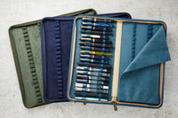 Esterbrook 40 Pen Zipper Canvas Pen Case - Army Green